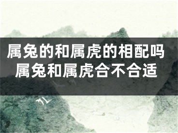 属兔的和属虎的相配吗属兔和属虎合不合适