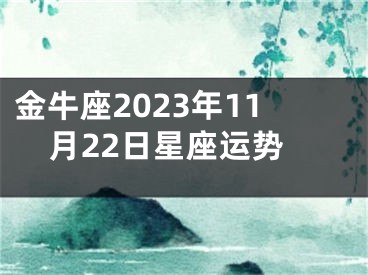金牛座2023年11月22日星座运势