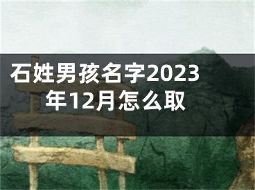 石姓男孩名字2023年12月怎么取