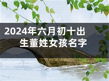 2024年六月初十出生董姓女孩名字