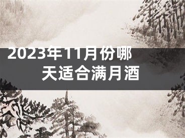 2023年11月份哪天适合满月酒