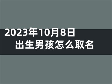 2023年10月8日出生男孩怎么取名