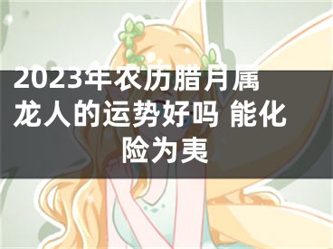 2023年农历腊月属龙人的运势好吗 能化险为夷