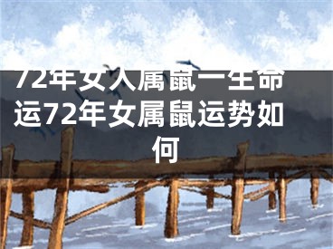 72年女人属鼠一生命运72年女属鼠运势如何