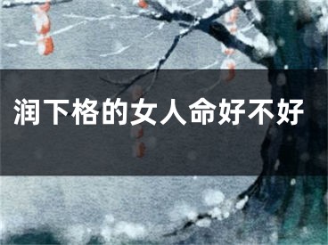 润下格的女人命好不好