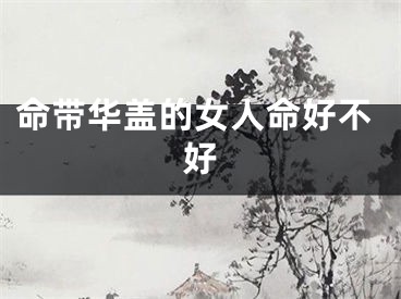 命带华盖的女人命好不好