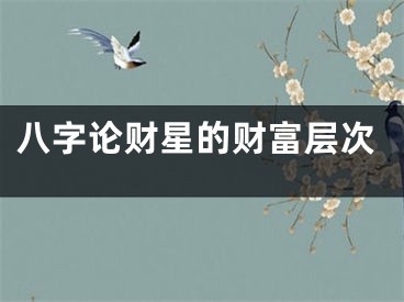 八字论财星的财富层次