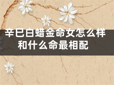 辛巳白蜡金命女怎么样 和什么命最相配