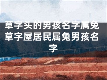草字头的男孩名字属兔草字屋居民属兔男孩名字