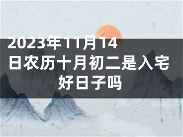 2023年11月14日农历十月初二是入宅好日子吗