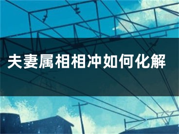 夫妻属相相冲如何化解