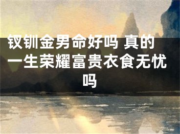 钗钏金男命好吗 真的一生荣耀富贵衣食无忧吗