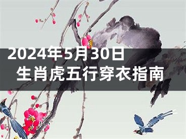 2024年5月30日生肖虎五行穿衣指南