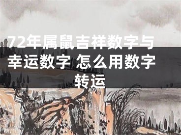 72年属鼠吉祥数字与幸运数字 怎么用数字转运