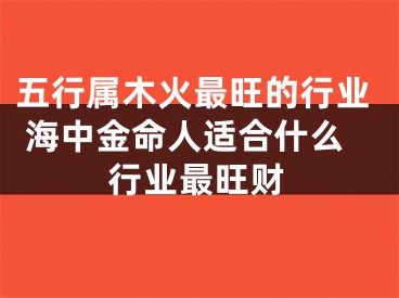 五行属木火最旺的行业 海中金命人适合什么行业最旺财