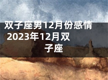 双子座男12月份感情 2023年12月双子座