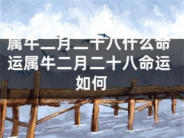 属牛二月二十八什么命运属牛二月二十八命运如何