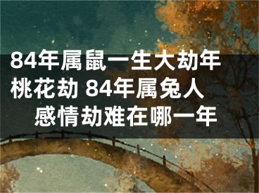 84年属鼠一生大劫年桃花劫 84年属兔人感情劫难在哪一年