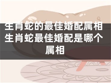 生肖蛇的最佳婚配属相生肖蛇最佳婚配是哪个属相