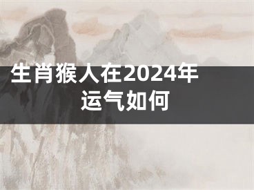 生肖猴人在2024年运气如何