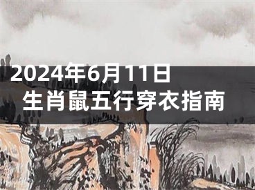 2024年6月11日生肖鼠五行穿衣指南