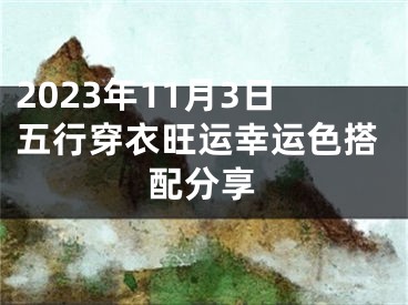 2023年11月3日五行穿衣旺运幸运色搭配分享