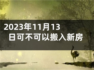 2023年11月13日可不可以搬入新房