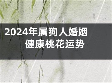 2024年属狗人婚姻健康桃花运势