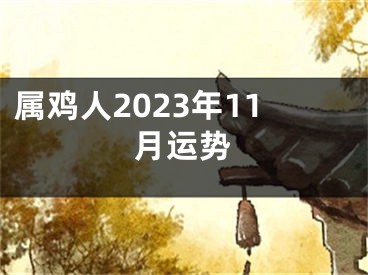 属鸡人2023年11月运势