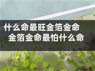 什么命最旺金箔金命 金箔金命最怕什么命
