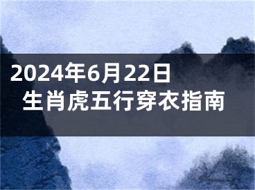 2024年6月22日生肖虎五行穿衣指南