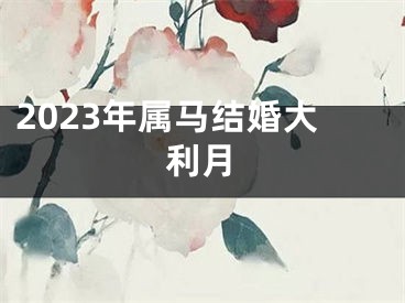 2023年属马结婚大利月