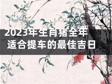 2023年生肖猪全年 适合提车的最佳吉日