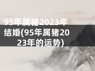 95年属猪2023年结婚(95年属猪2023年的运势)