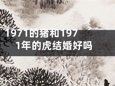 1971的猪和1971年的虎结婚好吗