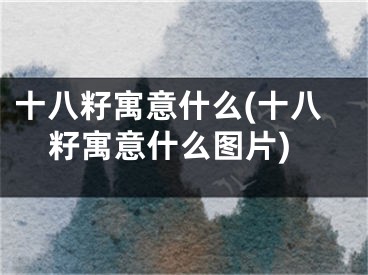 十八籽寓意什么(十八籽寓意什么图片)