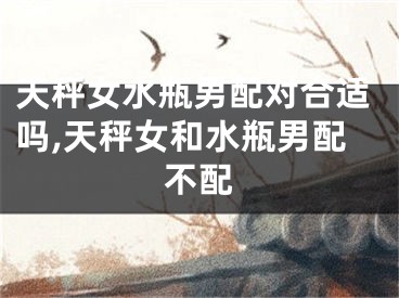 天秤女水瓶男配对合适吗,天秤女和水瓶男配不配