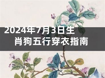 2024年7月3日生肖狗五行穿衣指南