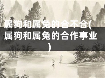 属狗和属兔的合不合(属狗和属兔的合作事业)