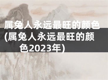 属兔人永远最旺的颜色(属兔人永远最旺的颜色2023年)