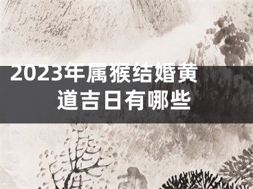 2023年属猴结婚黄道吉日有哪些