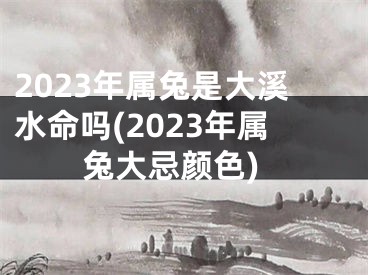 2023年属兔是大溪水命吗(2023年属兔大忌颜色)