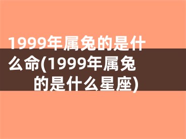 1999年属兔的是什么命(1999年属兔的是什么星座)
