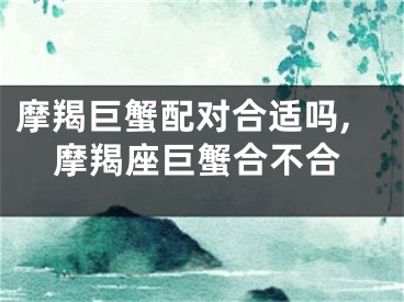 摩羯巨蟹配对合适吗,摩羯座巨蟹合不合