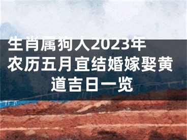 生肖属狗人2023年农历五月宜结婚嫁娶黄道吉日一览