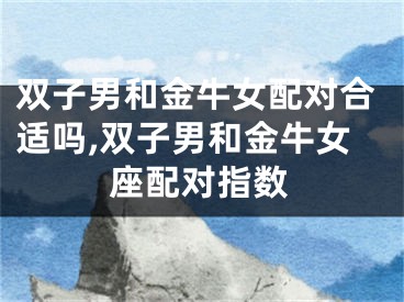 双子男和金牛女配对合适吗,双子男和金牛女座配对指数