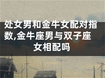 处女男和金牛女配对指数,金牛座男与双子座女相配吗