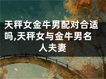 天秤女金牛男配对合适吗,天秤女与金牛男名人夫妻