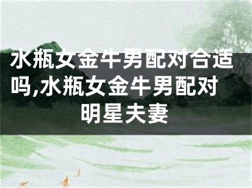 水瓶女金牛男配对合适吗,水瓶女金牛男配对明星夫妻