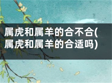 属虎和属羊的合不合(属虎和属羊的合适吗)